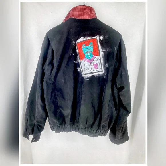 Urban Renewal Painted Upcycled Bomber Jacket - Picture 1 of 8
